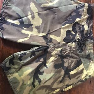 Camo Birdwell surf trunks in size 33. Worn 2 times